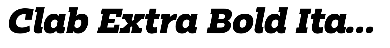 Clab Extra Bold Italic